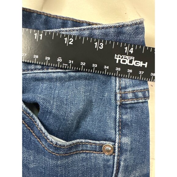 Free People Y2K Mid Rise Button Hem Jeans Women’s 26 Retro 2000s Flare VTG - Picture 9 of 12